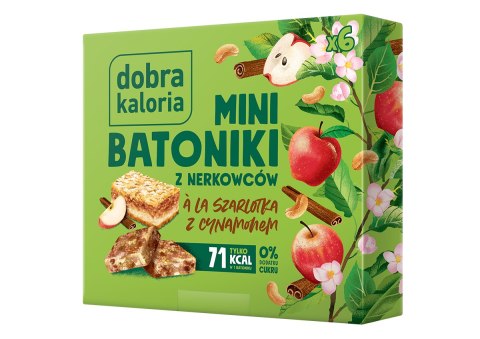 BATONIKI MINI Z NERKOWCÓW A'LA SZARLOTKA Z CYNAMONEM (6 x 17 g) 102 g - DOBRA KALORIA