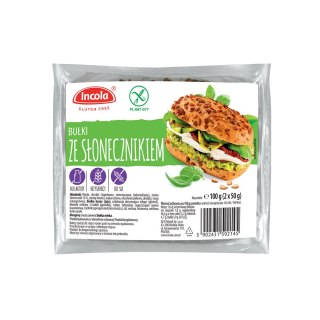 BUŁKI ZE SŁONECZNIKIEM BEZGLUTENOWE (2 x 50 g) 100 g - INCOLA