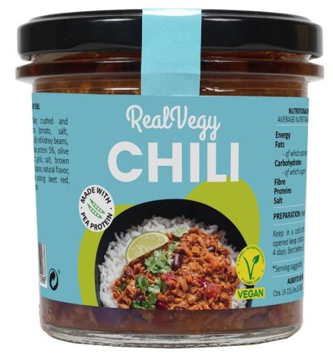 CHILI WEGAŃSKIE BEZGLUTENOWE 280 g - REAL VEGY (EMPERATRIZ)