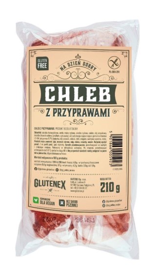 CHLEB Z PRZYPRAWAMI KROJONY BEZGLUTENOWY 210 g - GLUTENEX