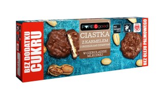 CIASTKA Z KARMELEM I ORZESZKAMI ZIEMNYMI W CZEKOLADZIE MLECZNEJ BEZ DODATKU CUKRU 128 g - PURE&GOOD