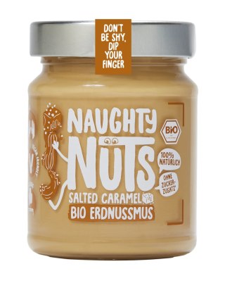 KREM ORZECHOWY SŁONY KARMEL BIO 250 g - NAUGHTY NUTS