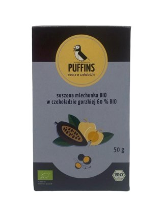 MIECHUNKA W CZEKOLADZIE GORZKIEJ BIO 50 g - PUFFINS