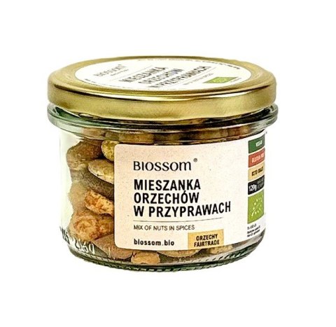 MIESZANKA ORZECHÓW W PRZYPRAWACH BEZGLUTENOWE BIO 120 g - BIOSSOM