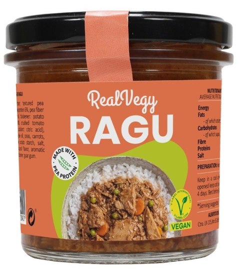 RAGU WEGAŃSKIE BEZGLUTENOWE 280 g - REAL VEGY (EMPERATRIZ)