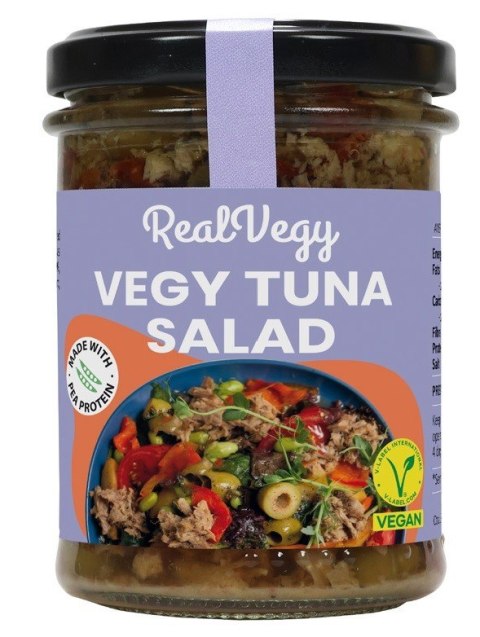 SAŁATKA Z WEGAŃSKĄ ALTERNATYWĄ TUŃCZYKA BEZGLUTENOWA 180 g (120 g) - REAL VEGY (EMPERATRIZ)