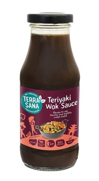 SOS SOJOWY SŁODKI TERIYAKI WOK BEZGLUTENOWY BIO 240 ml - TERRASANA