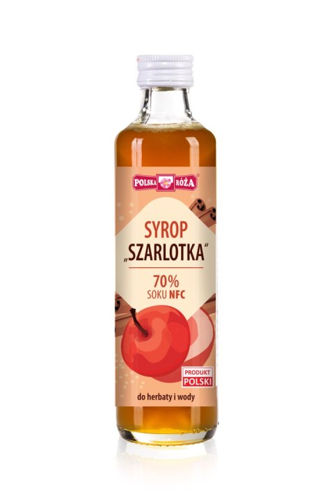 SYROP JABŁKOWY Z CYNAMONEM SZARLOTKA 250 ml - POLSKA RÓŻA