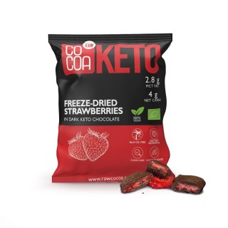 TRUSKAWKI W CZEKOLADZIE CIEMNEJ BEZ DODATKU CUKRU KETO BIO 40 g - COCOA