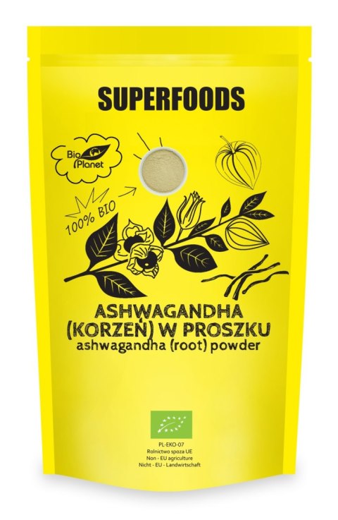 ASHWAGANDHA SPROSZKOWANA BIO 150 g - BIO PLANET