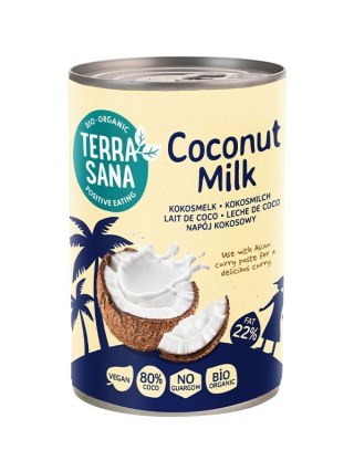 COCONUT MILK - NAPÓJ KOKOSOWY BEZ GUMY GUAR (22 % TŁUSZCZU) BIO 400 ml (PUSZKA) - TERRASANA