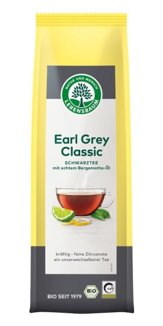 HERBATA CZARNA EARL GREY LIŚCIASTA BIO 100 g - LEBENSBAUM