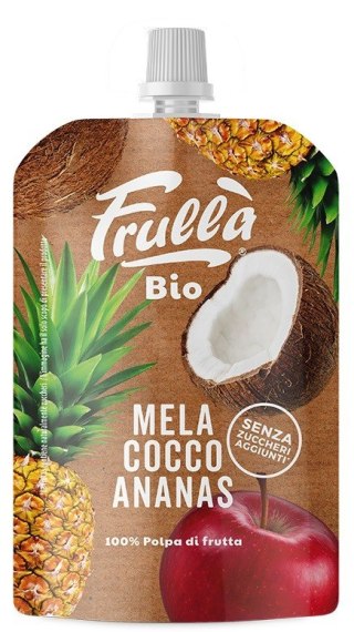 PRZECIER OWOCOWY JABŁKO - ANANAS - KOKOS BEZ DODATKU CUKRÓW BIO 100 g - NATURA NUOVA