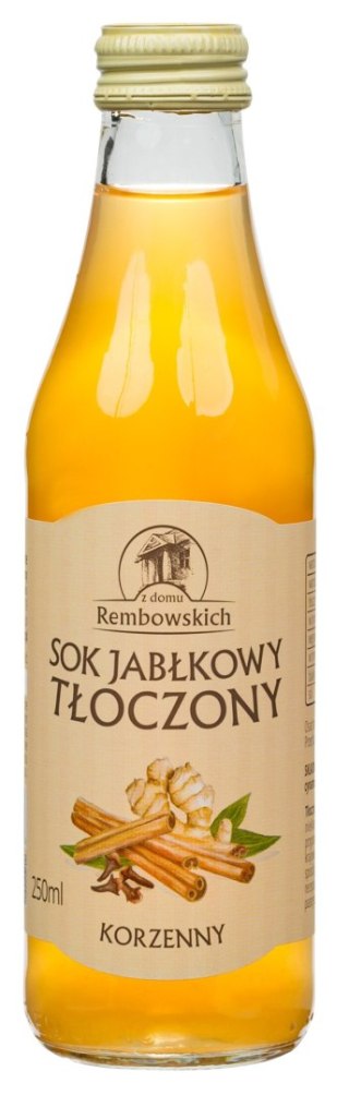 SOK JABŁKOWY TŁOCZONY KORZENNY NIEKLAROWANY 250 ml - REMBOWSCY