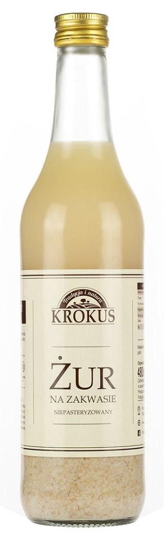 ŻUR NA ZAKWASIE NIEPASTERYZOWANY 480 ml - KROKUS