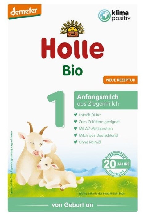 MLEKO POCZĄTKOWE KOZIE 1 DLA NIEMOWLĄT OD URODZENIA BIO 400 g - HOLLE