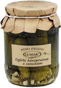 OGÓRKI KONSERWOWE Z CZOSNKIEM 680 g (350 g) - LUNIAK