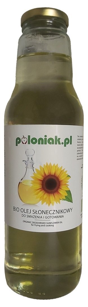 OLEJ SŁONECZNIKOWY DO SMAŻENIA I GOTOWANIA BIO 750 ml - POLONIAK