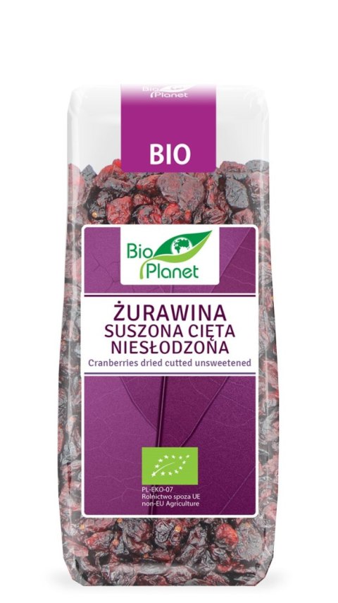 ŻURAWINA SUSZONA CIĘTA NIESŁODZONA BIO 100 g - BIO PLANET