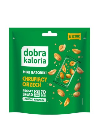 BATONIKI MINI CHRUPIĄCY ORZECH BEZ DODATKU CUKRU (6 x 18 g) 108 g - DOBRA KALORIA