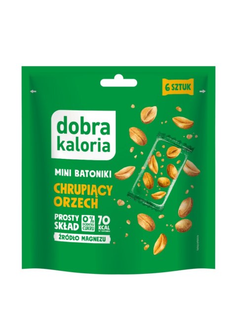 BATONIKI MINI CHRUPIĄCY ORZECH BEZ DODATKU CUKRU (6 x 18 g) 108 g - DOBRA KALORIA