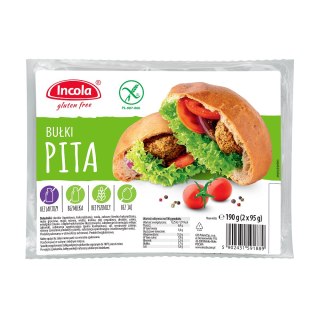 BUŁKI PITA BEZGLUTENOWE (2 x 95 g) 190 g - INCOLA