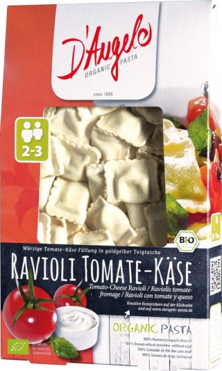 RAVIOLI Z POMIDORAMI I SEREM RICOTTA BIO 250 g - D`ANGELO