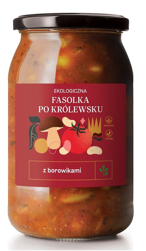 FASOLKA PO KRÓLEWSKU Z BOROWIKAMI BIO 900 ml - DELIKATNA (ZAKWASOWNIA)