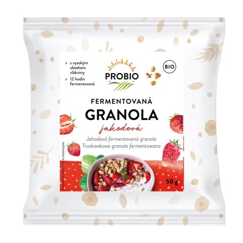 GRANOLA TRUSKAWKOWA FERMENTOWANA BIO 50 g - PROBIO