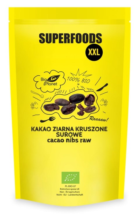 KAKAO ZIARNA KRUSZONE SUROWE BIO 600 g - BIO PLANET