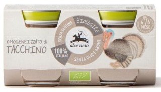 KREM Z INDYKA BEZGLUTENOWY OD 4 MIESIĄCA BIO (2 x 80 g) 160 g - ALCE NERO