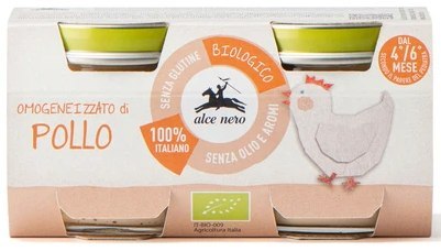 KREM Z KURCZAKA BEZGLUTENOWY OD 4 MIESIĄCA BIO (2 x 80 g) 160 g - ALCE NERO