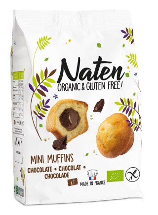 MUFFINKI MINI Z NADZIENIEM ORZECHOWO - KAKAOWYM BEZGLUTENOWE BIO 200 g - NATEN