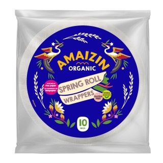 PAPIER RYŻOWY NA SPRING ROLLSY I SAJGONKI BEZGLUTENOWY BIO 100 g - AMAIZIN