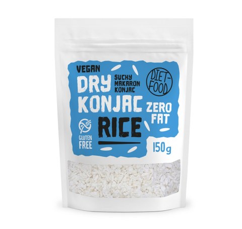 MAKARON SUCHY (KONJAC) W KSZTAŁCIE RYŻU BEZGLUTENOWY 150 g - DIET-FOOD