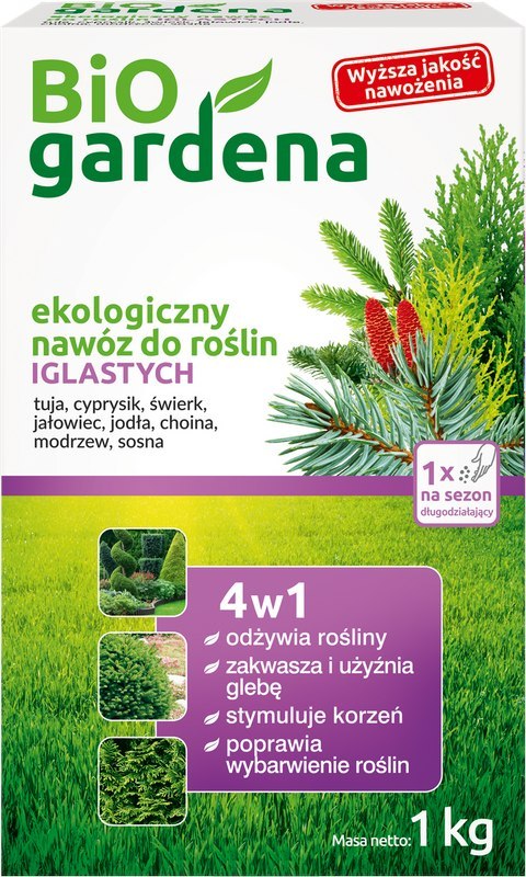 NAWÓZ DO ROŚLIN IGLASTYCH ECO 1 kg - BIOGARDENA