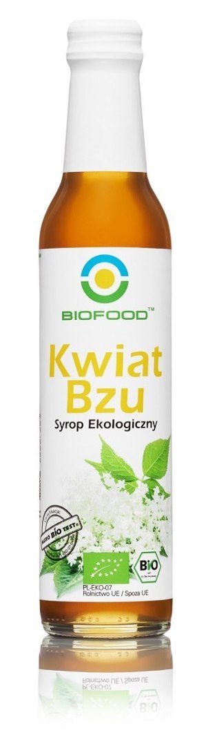 SYROP Z KWIATÓW CZARNEGO BZU BEZGLUTENOWY BIO 250 ml - BIO FOOD