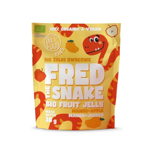 ŻELKI MANGO - JABŁKO BIO 30 g - DIET-FOOD (FRED THE SNAKE)